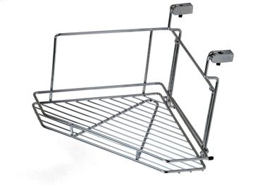 Wesco Relingsystem Eckregal Küchenreling Eckablage Chrom Gewürzbord Gewürzregal