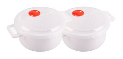 2x Mikrowellen Kasserolle 1,0L Mikrowellengeschirr Gefrierdose Frischhaltedose