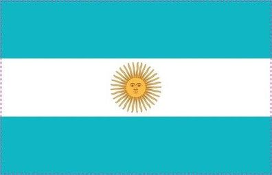 Argentinien Flagge Aufkleber Sticker Fahne selbstklebend 5-60cm breit ES-FL-ARG