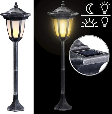 NEU Solar LED Standlaterne Flammeneffekt für Garten Terrasse Hochzeit Feier Haus