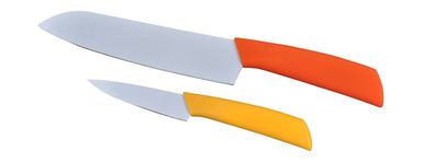 2er-Set Santokumesser Schälmesser Küchenmesser Kochmesser Gemüsemesser antihaft