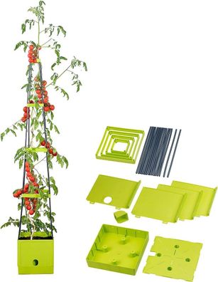 NEU Pflanz Turm Rankhilfe Bewässerungssystem für Tomaten Balkon Terrasse Outdoor