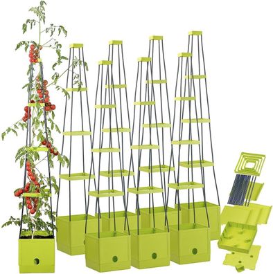 NEU 8er Set Pflanz Turm Rankhilfe Bewässerungssystem für Tomaten Balkon Terrasse
