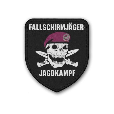 Patch Fallschirmjäger Jagdkampf Totenkopf Abzeichen Bundeswehr Ausbildung #38871