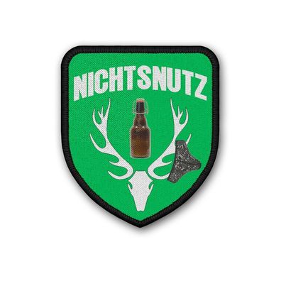 Patch Nichtsnutz fun Version Jagdschutz Jäger Bier trinken Schlüpfer #39008