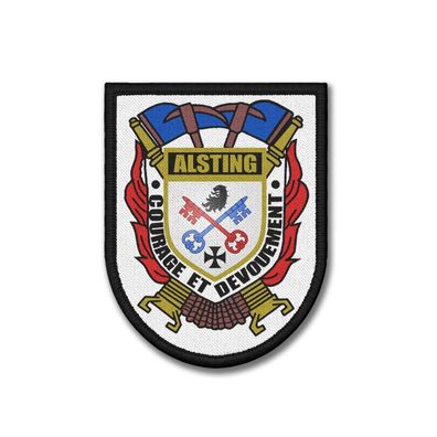 Patch Französische Feuerwehr Alsting Pompier Abzeichen #39940