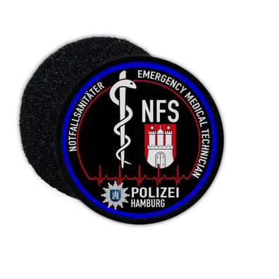 Patch Rund Emergency Medical Technican NFS Polizei Hamburg Notfall #31729