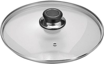 Glasdeckel Topfdeckel Pfannendeckel Kochtopfdeckel Kunststoffknopf Edelstahlrand