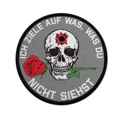 Patch Ich ziele auf was, was du nicht siehst Sniper Skull Scharfschütze #40429