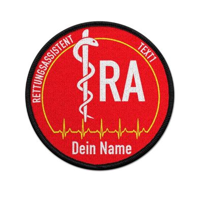 Patch personalisiert Dein Name Rettungsdienst Assistenz Helfer RA #43450