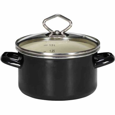 Fleischtopf 20cm Emailletopf Kochtopf Kochen Suppentopf Küche Mittag Mahlzeit