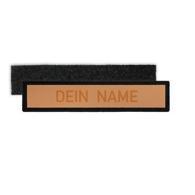 Namensschild Patch coyote-braun Name Uniform individuell Bundeswehr #31409