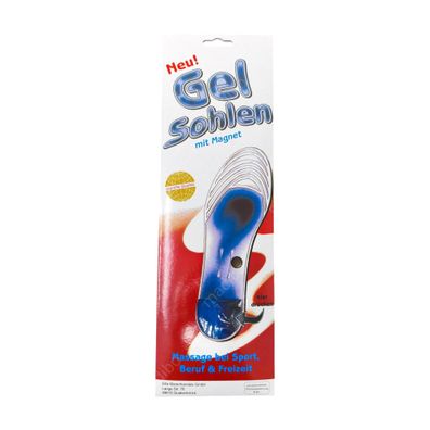 Gel Einlegesohlen mit Magnet transparent - zuschneidbar - 1 Paar - Komfort für Sport