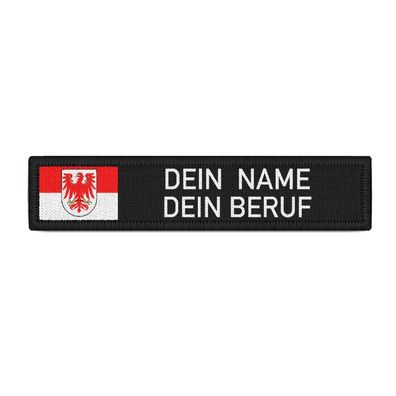 Namenspatch personalisierbar Brandenburg Beruf Wunschtext Wappen Klett #42257
