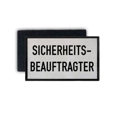 Patch Sicherheitsbeauftragter Arbeitssicherheit Arbeitsschutz 7,5x4,5cm #32885