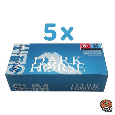 Dark Horse Slim Long Full Flavour Filterhülsen (5x 200 Stück)