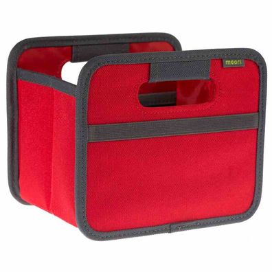 Meori Aufbewahrungsbox Klappbox Ordnungssystem Faltbox Mini 1,8 l Hibiskus rot Uni