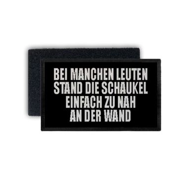Patch Äh nein Antwort Aufnäher Spruch auf Lager Fun Frech 7,5x4,5cm #34418