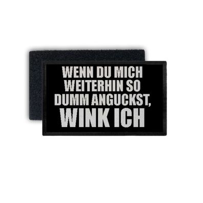 Patch Winken Aufnäher Fun Glotzen Gaffer Stalker Humor Lustig 7,5x4,5cm #34430