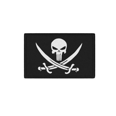 Patch Infidel Pirate Jolly Roger Piratenflagge Schädel 7,5x4,5cm #38458