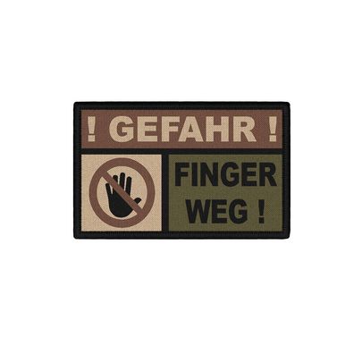 Patch Gefahr Finger weg Camo Soldat Tarnfarbe Ausrüstung Diebstahl #39770