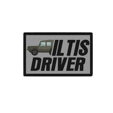 Patch ILTIS DRIVER Oldtimer 4x4 Geländewagen Bundeswehr 7,5x4,5cm#45840