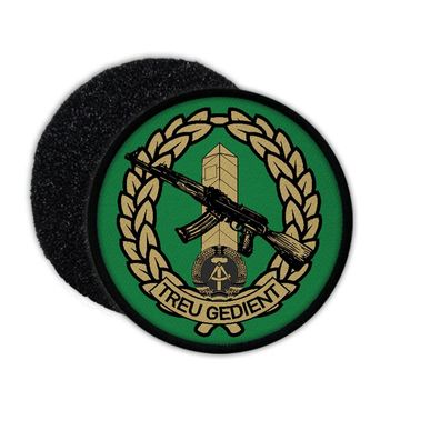 9cm Patch Treu Gedient NVA DDR Osten Grenzschutz Berlin Andenken #34408