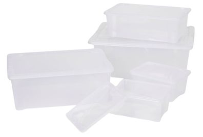 Klarsichtbox 5er-Set Stapelbox Aufbewahrungsbox Deckelbox Kunststoffbox Box neu