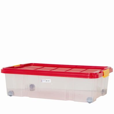 Unterbett-Box 59,5 x 39,5 x 17 cm mit Deckel und 4 Rollen