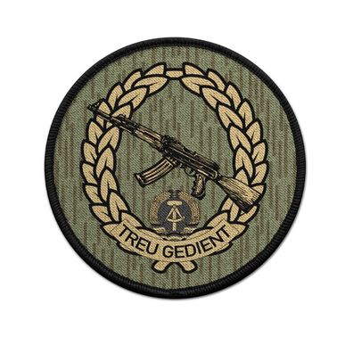 Patch Treu Gedient NVA Volksarmee DDR Osten Grenzschutz Berlin Klett 9cm #37023