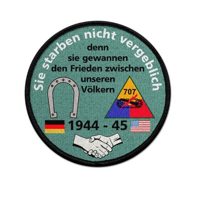 9cm Patch Schmidt Friedens Hürtgenwald Sie starben nicht vergeblich #38616