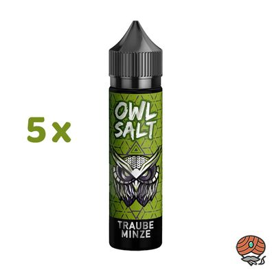 OWL Salt Traueb Minze Aroma, Longfill 5x 10ml