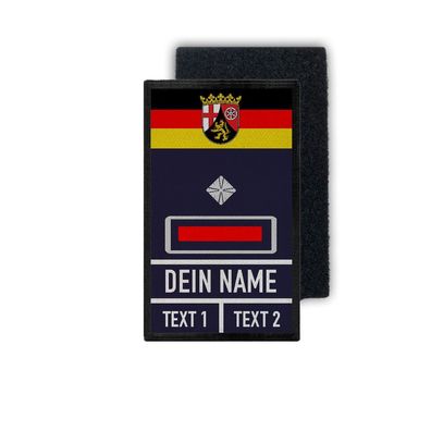Rank Patch Feuerwehr Brandmeister RPL Dienstgrad Freiwillige Dein Name #37619