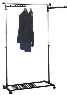 Luxus Garderobenständer Kleiderstange Kleiderwagen ausziehbar Garderobe Metall