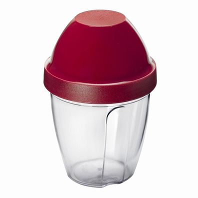 Mixbecher "Mixei", 0,25 l 8,5 x 13 cm, transparent/rot