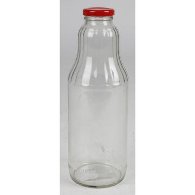 21x Glasflasche 1L Schraubdeckel Saft Wasser Milch Küchen Trink Tisch Haushalt