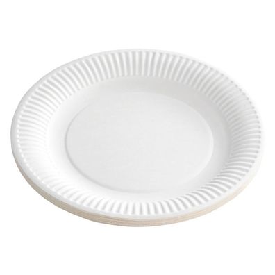 25x Pappteller 20er Packung Weiß Einwegschalen Papier Grill Speise Party Feste