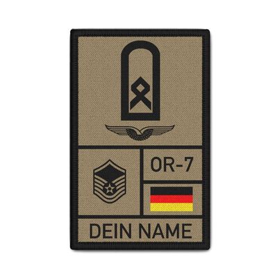 Rank Patch Bw Hauptfeldwebel Luftwaffe personalisiert Bundeswehr Hptfw #38637