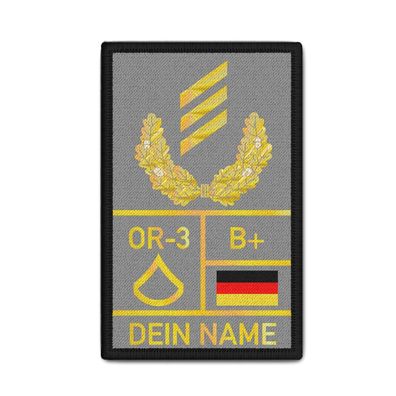 Rank Patch 9,8x6cm General HG Personalisiert Eichenlaub Abschiedsgeschenk #38880