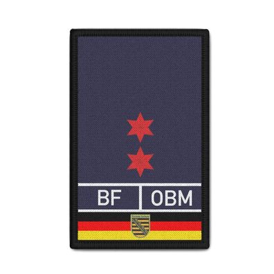 Rank Patch Oberbrandmeister Sachsen Berufsfeuerwehr Dienst-Grad-Abzeichen #38973