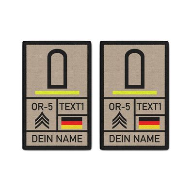 Rank Patch 9,8x6cm Stabsunteroffizier Tropen Sand Fernmeldetruppe StUffz #38979