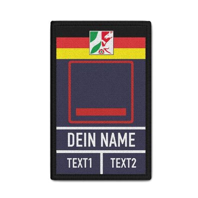 Rank Patch Feuerwehr Feuerwehrmann Dienstgrad Freiwillige NRW Dein Name #40957