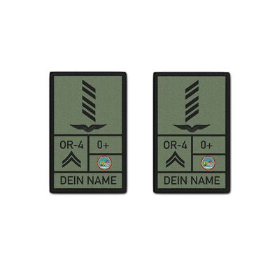Rank Patch 9,8x6cm Delta Tigers Luftwaffe OStGefr Oliv Oberstabsgefreiter #41323