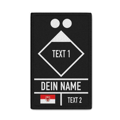 Rank Patch 9,8x6cm personalisiert Feuerwehr Brandenburg Bundesland #41703