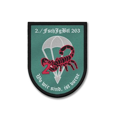 Patch 9x7cm 2. Kompanie Fallschirmjägerbataillon FschJgBtl 263 Bundeswehr#45896