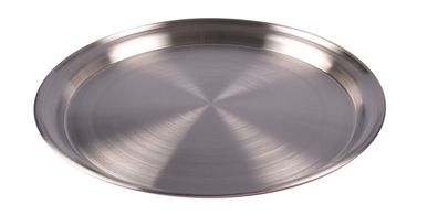 Edelstahl Tablett 35cm Serviertablett Frühstückstablett Dekoteller Kerzentablett