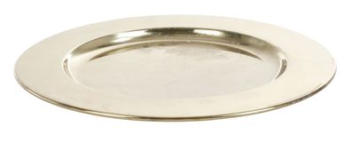 Metall Dekoteller 30cm Servierteller Platzteller Weihnachtsteller gold glänzend
