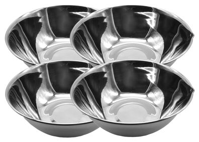 4x Edelstahl Schüssel 27cm Rührschüssel Salatschüssel Servierschüssel Schale