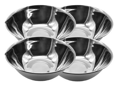 4x Edelstahl Schüssel 22cm Rührschüssel Salatschüssel Servierschüssel Schale