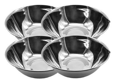 4x Edelstahl Schüssel 19cm Rührschüssel Salatschüssel Servierschüssel Schale